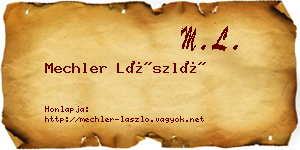 Mechler László névjegykártya